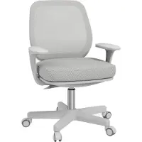 Fortuna Chaise de bureau Lai, chaise de bureau ergonomique avec fonction pivotante, réglable en hauteur 55 x 48 x 82,5-94,5 cm Gris