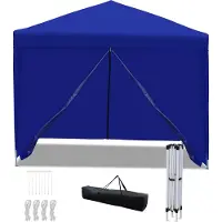 Izrielar Tente pliante 3 x 3 m imperméable avec sac, tente de jardin pliante pour le jardin et l'extérieur, bleue