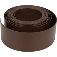 Fiqops Bordure de pelouse Gravier Bordure de pelouse Bordure de tonte Bande de gazon Bordure de plate-bande Bordure supérieure Chemins de jardin Bordure de pelouse Marron 1000x14cm