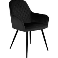 Zesso House Collection Chaise de salle à manger en velours Floki Noir