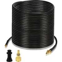 TolleTour Tuyau de nettoyage de tuyaux pour nettoyeur haute pression 180bar- Kit de nettoyage de tuyaux Tuyau avec adaptateur adapté pour Kärcher K2-K7 30m