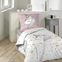Zesso Housse de couette Sleepy Unicorn 140 cm x 200 cm