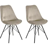Zesso Smuk Chaise de salle à manger Erina Sand - 2 pièces