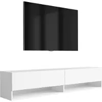 3Xeliving Buffet TV 170 cm blanc mat, 170 × 32 × 34 cm