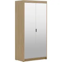 AX Living Armoire miroir chene huilé Armoire Storicos 2P 89,7