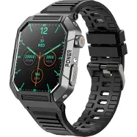 Douself MT90 Smartwatch, écran tactile 2,02 pouces | BT 5.3 | IP68 étanche | résolution 320*385 | surveillance de la santé | enregistrement des sports, métal + PC + bracelet en silicone, noir