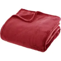 Zesso Eazy Living couverture douillette en flanelle 180 cm x 230 cm rouge