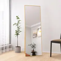 ProximaX Miroir sur pied 162x53cm miroir intégral avec cadre métallique doré somptueux - grand format HD pour un habitat et un habillage élégants