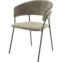 Zesso Zatalo Chaise de salle à manger en velours Laverna Beige