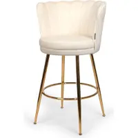 Zesso Milton & Oldbrook Tabouret de bar bas Andria blanc