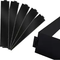 Izrielar Bordure de pelouse Bordure de chemin Bordure de parterre Bordure de jardin Clôture Bordure de tonte Noir 100 x 15 cm 25 m