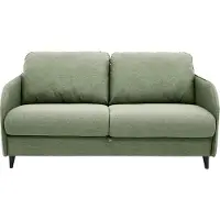 Best Mobilier Cosmos - canapé lit 3 places convertible express couchage quotidien 140 cm matelas 11 cm en tissu , Vert sauge