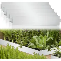 Izrielar Bordure de pelouse Bordure de chemin Bordure de parterre Bordure de jardin Clôture Bordure de tonte Argent 100 x 15 cm 45 m