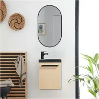 MOB-IN Ensemble lave-mains suspendu NEVADA avec miroir ovale