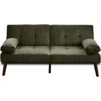Best Mobilier Philae - canapé convertible clic-clac 2 places - velours côtelé , Vert