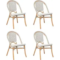 Zesso Eazy Living Chaise de salle à manger Dinan blanc - 4 pièces