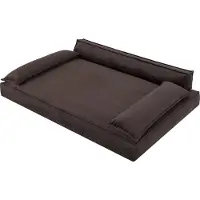 Stanis³aw Jurga Lit pour chien Canapé pour chien Coussin pour chien Corbeille pour chien Canapé pour animal Lit pour animal Corbeille Canapé Lit, nettoyage facile, brun, taille XXL : 120x77 cm