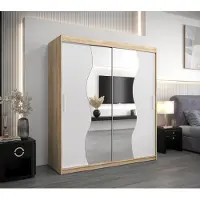 Minio Armoire 180 cm MADRYT Chêne Sonoma / Blanc