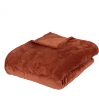 Zesso Eazy Living couverture douillette en flanelle 180 cm x 230 cm Orange