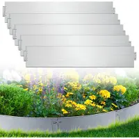 Jayseuw Bordure de pelouse en métal Bordure de parterre Bordure de tonte Palisade Bordure de parterre 100x15cm 30m