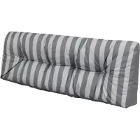 Stanis³aw Jurga Coussin de palette, coussin de jardin, chaise longue, lieu de rencontre, lieu de fête, à disposer à sa guise, Ache avec bandes blanches, 120 x 40 cm