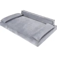 Stanis³aw Jurga Lit pour chien Canapé pour chien Coussin pour chien Corbeille pour chien Canapé pour animal Corbeille Canapé Lit, nettoyage facile, gris, taille XXL : 120x77 cm