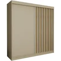 AX Living Armoire portes coulissantes Cabinio beige/chene artisan 200