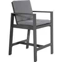 In And OutdoorMatch Tabouret de bar - 63x72x111 cm - Aluminium - Couleur anthracite