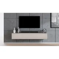 AX Living Buffet bas design beige Loriano 2x100 cm Armoire TV Cachemire