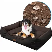 Stanislaw Jurga Lit pour chien "Puffy" - Imperméable & Coussin amovible - 125x100 cm - Tissu Oxford robuste | PillowPrim