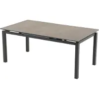 In And OutdoorMatch Table à rallonge - 180/240x100 cm - Aluminium - SPC Plateau de table
