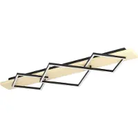 Eglo Plafonnier Boyal noir avec bois