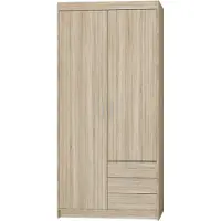 AX Living Storicos 2P3T Armoire en chene Sonoma, tiroirs 89,7 cm