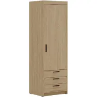 AX Living Armoire Armoire chene huilé Storicos 1P3T 59,9 cm Moderne