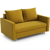 AX Living Canapé Shurton Moderne 155 cm jaune moutarde - Stylé 2 places