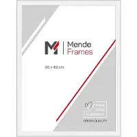 MendeFrames Cadre photo H080, blanc, 20x20 cm, avec verre de qualité musée