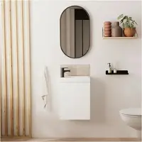 MOB-IN Meuble lave-mains LISA + miroir ovale