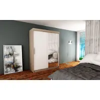 Minio Armoires TOKYO 2 150 cm Sonoma / Blanc