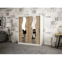 Minio Armoire 150 cm SEWILLA Blanc mat / Chêne Sonoma