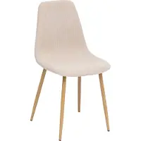 Zesso Eazy Living Tissu velours côtelé Chaise de salle à manger Dorian Beige