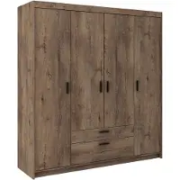 AX Living Armoire à tiroirs Garderobe chene Lefkas Storicos 4P 176,3 cm