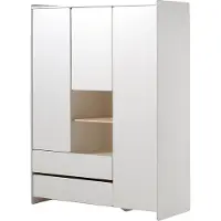 Zesso Dream Tree Armoire 3 portes Lux Blanc