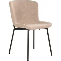 Zesso House Collection Bouclé Chaise de salle à manger Tomas Beige