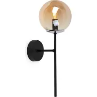 Light11 HOME Applique murale Siena noir-chrome 1 flamme verre miel E14