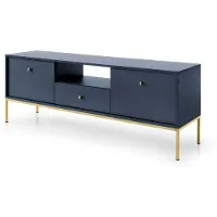 AX Living Meuble pour TV Domiti 154 cm Moderne en bleu foncé