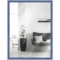MendeFrames Panneau miroir en bois H080, bleu 20x20 cm