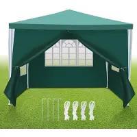 Yakimz Pavillon étanche - Pavillon de terrasse avec boulonnage, tente de jardin parfaite pour les fêtes Vert 3x3m