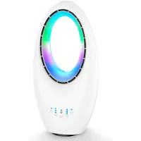 Zelurxx Bladeless Ventilateur Ventilateur de tour silencieux Ventilateur sur pied avec télécommande, oscillation 60°, 3 vitesses de vent, lumière LED, minuterie, économie d'énergie