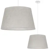 Light11 HOME Lampe à suspendre Len Kegel blanc 1 flamme Abat-jour beige clair L01 44cm