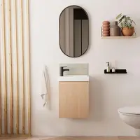 MOB-IN Meuble lave-mains LISA + miroir ovale
